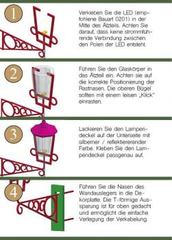 Preview: Anlagen-Architekt - 3054 - Gaslaterne zur Wandmontage (Bausatz)