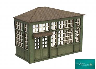 Preview: Anlagen-Architekt - 1912 - Wintergarten / Stellwerksanbau (Bausatz) - Spur TT