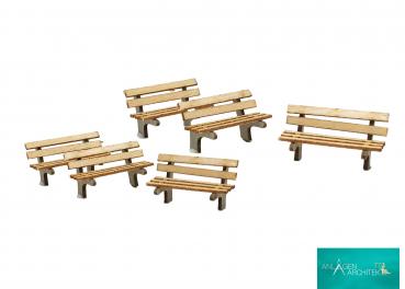 Anlagen-Architekt - 1948 - 6 Parkbänke (Bausatz) - Spur TT