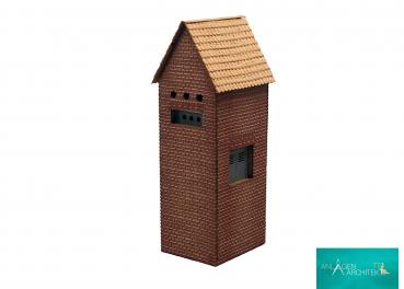 Preview: Anlagen-Architekt - 1965 - Ein Trafohaus Backstein (Bausatz) - Spur TT