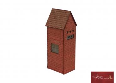 Preview: Anlagen-Architekt - 2965 / 32-50 - Trafohaus geziegelt (Bausatz) - Spur Z