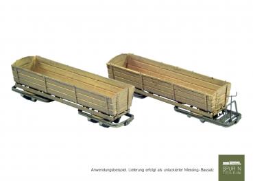 Anlagen-Architekt - 3410 / 23006 - Feldbahn 2 vierachsige Lorenwagen (Bausatz - ehemals Hammerschmid / Railino)