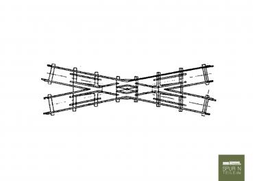 Anlagen-Architekt - 3420 / 28211 - Feldbahn 1 Kreuzung 22,5° (Bausatz - ehemals Hammerschmid / Railino)