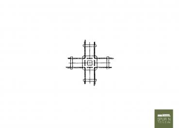 Anlagen-Architekt - 3421 / 28911 - Feldbahn 1 Kreuzung 90° (Bausatz - ehemals Hammerschmid / Railino)