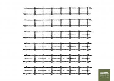 Anlagen-Architekt - 3423 / 29016 - Feldbahn 6 Gleise gerade (Bausatz - ehemals Hammerschmid / Railino)