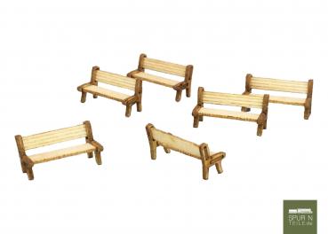 Preview: Micro Welten - 01-64 - Holzbänke
