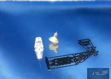 Preview: Anlagen-Architekt - 8054 - Gaslaterne zur Wandmontage (Bausatz) - Spur H0