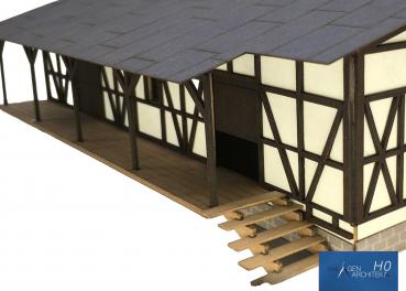 Preview: Anlagen-Architekt - 8212 - Güterschuppen Königsberg in Franken (Bausatz) - Spur H0 - ehemals Micro Welten 02-25