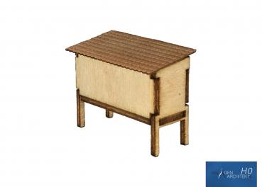 Preview: Anlagen-Architekt - 8936 / 21-33 - Hasenstall zweiständig (Bausatz) - Spur H0