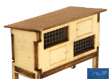 Preview: Anlagen-Architekt - 8936 / 21-33 - Hasenstall zweiständig (Bausatz) - Spur H0