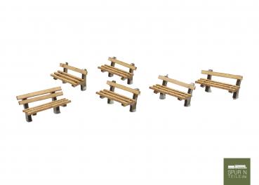 Micro Welten - 01-65 - 6 Parkbänke N