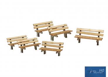 Anlagen-Architekt - 8948 - 6 Parkbänke (Bausatz) - Spur H0 - ehemals Micro Welten 21-65