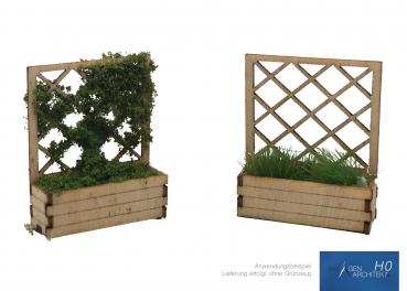 Preview: Anlagen-Architekt - 8952 - 2 Beete mit Rankgitter (Bausatz) - Spur H0 - ehemals Micro Welten 21-63