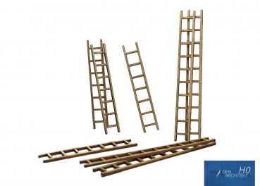 Anlagen-Architekt - 8967 - 8 Holzleitern (Bausatz) - Spur H0 - ehemals Micro Welten 21-22