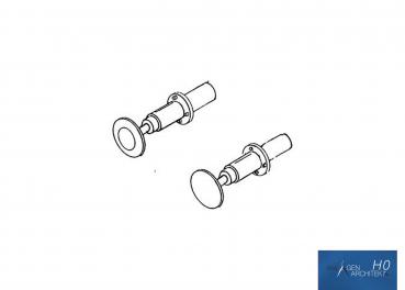 Weinert - 8604 -  Stangenfederpuffer mit rundem Flansch mit 4,3 mm Durchmesser - Spur H0
