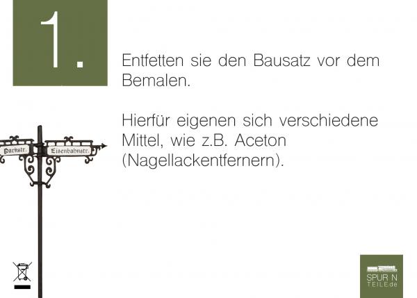 Anlagen-Architekt - 3012 - Antike Straßenschilder - Metallbausatz