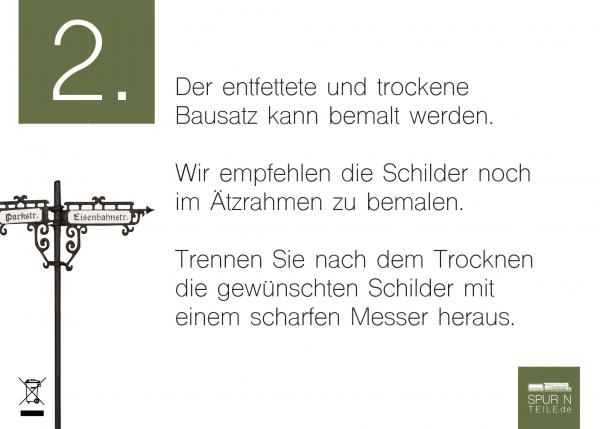 Anlagen-Architekt - 3012 - Antike Straßenschilder - Metallbausatz