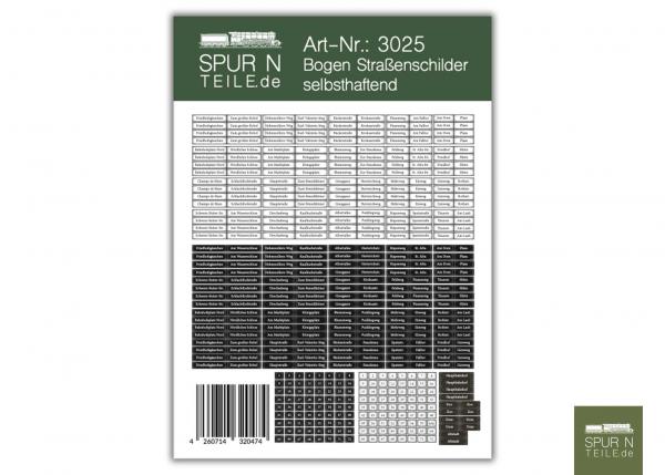 Anlagen-Architekt - 3025 - Selbsthaftende Straßennamen & Hausnummern