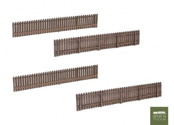 Anlagen-Architekt - 3904 - Gartenzaun / Holzzaun braun (Bausatz)