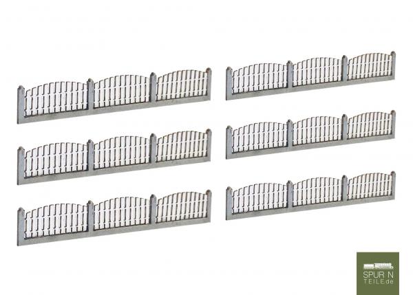 Anlagen-Architekt - 3905 - Gartenzaun mit Betoneinfassung weiß (Bausatz)