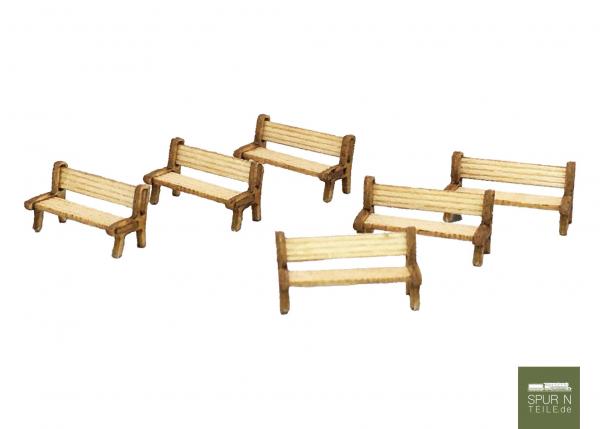 Anlagen-Architekt - 3928 - Holzbänke (Bausatz) - ehemals Micro Welten 01-64