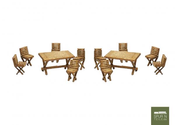 Anlagen-Architekt - 3945 / 01-26 - Gartentisch mit Stühlen (Bausatz)