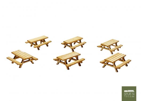 Anlagen-Architekt - 3960 - 6 Bank/Tisch Garnituren (Bausatz) - ehemals Micro Welten 01-68