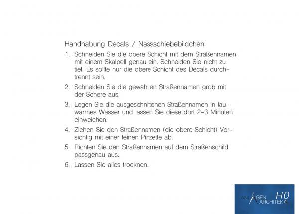 Anlagen-Architekt - 8005 - Straßenschilder antik (Bausatz) - Spur H0
