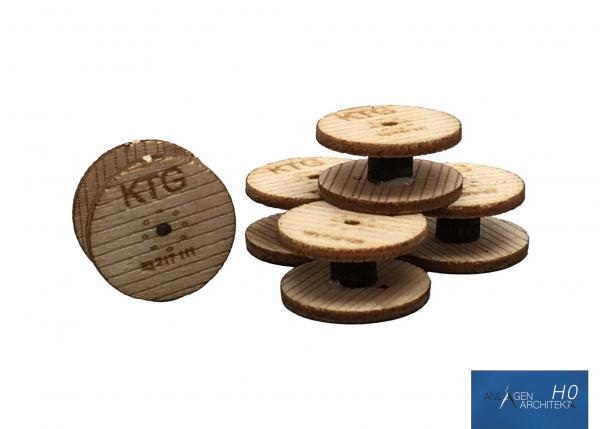 Anlagen-Architekt - 8931 / 21-17 - Kabeltrommeln 13 mm (Bausatz) - Spur H0