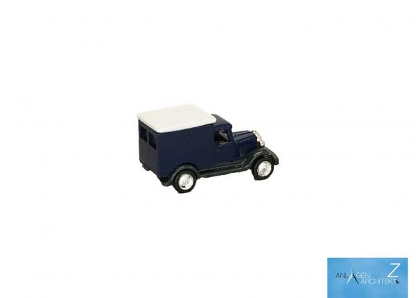 MARKS Metallmodellclassic's - 0501 - Ford A Kastenwagen Auto dunkelblau ohne OVP - SPUR Z