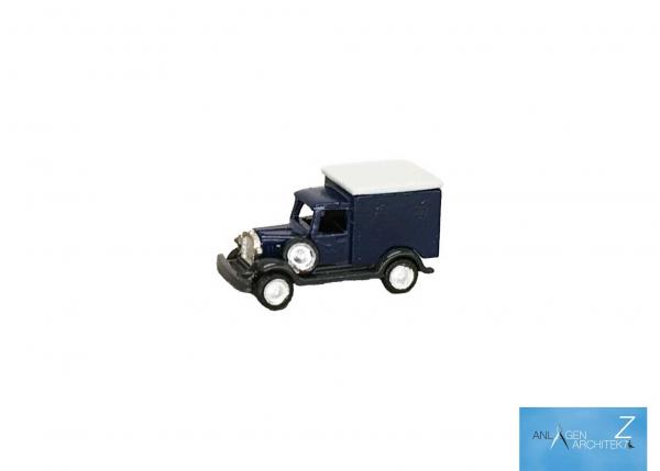 MARKS Metallmodellclassic's - 0501 - Ford A Kastenwagen Auto dunkelblau ohne OVP - SPUR Z