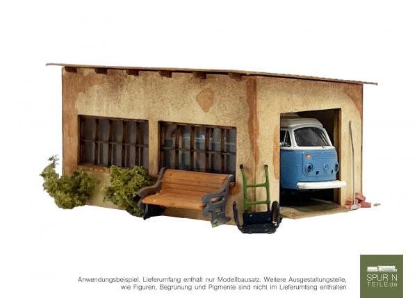 Anlagen-Architekt - 3957 - Garage verputzt (Bausatz) - ehemals Micro Welten 03-17